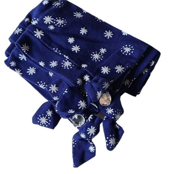 Gymboree Gem Bow Snowflake Leggings Blue Crop Stretch Girls 5 Years NWT - Picture 3 of 4